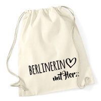 Turnbeutel Berlinerin mit Herz 12 Liter