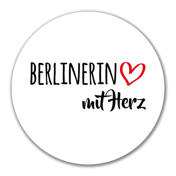 Aufkleber Berlinerin mit Herz 10cm Sticker