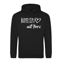 Unisex Hoodie Bayerin mit Herz Größe S-3XL