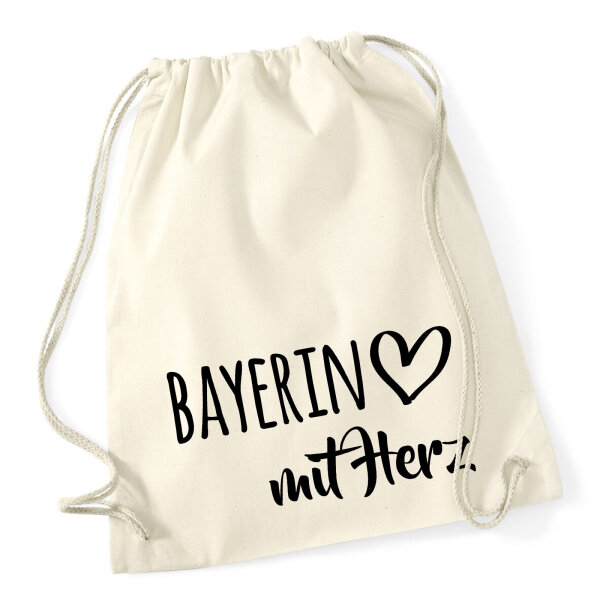 Turnbeutel Bayerin mit Herz 12 Liter