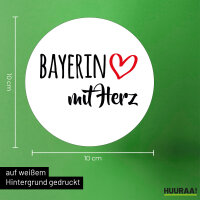 Aufkleber Bayerin mit Herz 10cm Sticker