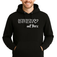 Unisex Hoodie Ostfriesin mit Herz Größe S-3XL