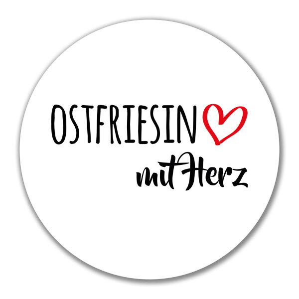 Aufkleber Ostfriesin mit Herz 10cm Sticker