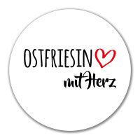 Aufkleber Ostfriesin mit Herz 10cm Sticker