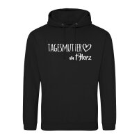 Unisex Hoodie Tagesmutter mit Herz Größe S-3XL
