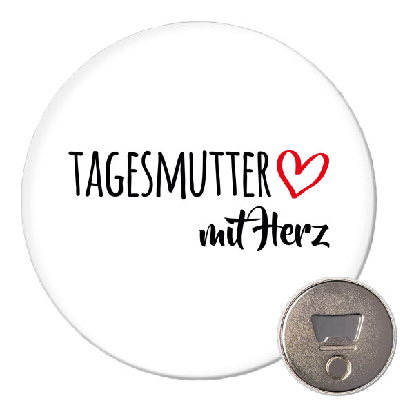 Magnet Tagesmutter mit Herz 59mm Kühlschrankmagnet Flaschenöffner