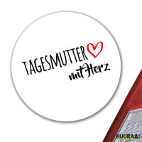 Aufkleber Tagesmutter mit Herz 10cm Sticker