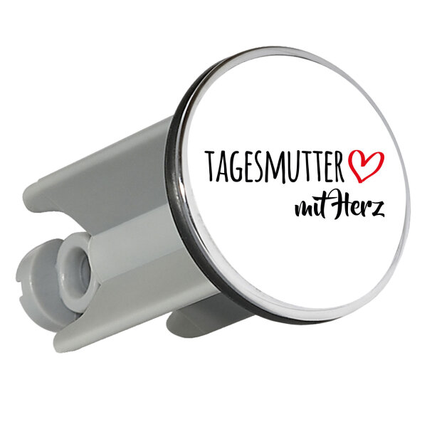 Waschbeckenstöpsel Tagesmutter mit Herz 4cm Abflussstopfen