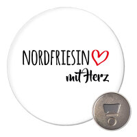 Magnet Nordfriesin mit Herz 59mm Kühlschrankmagnet...