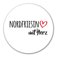 Aufkleber Nordfriesin mit Herz 10cm Sticker