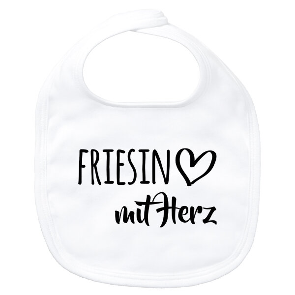 Baby Lätzchen Friesin mit Herz Klettverschluss