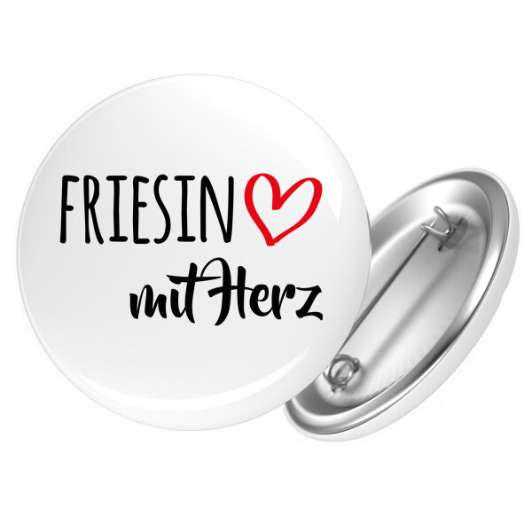 Button Friesin mit Herz