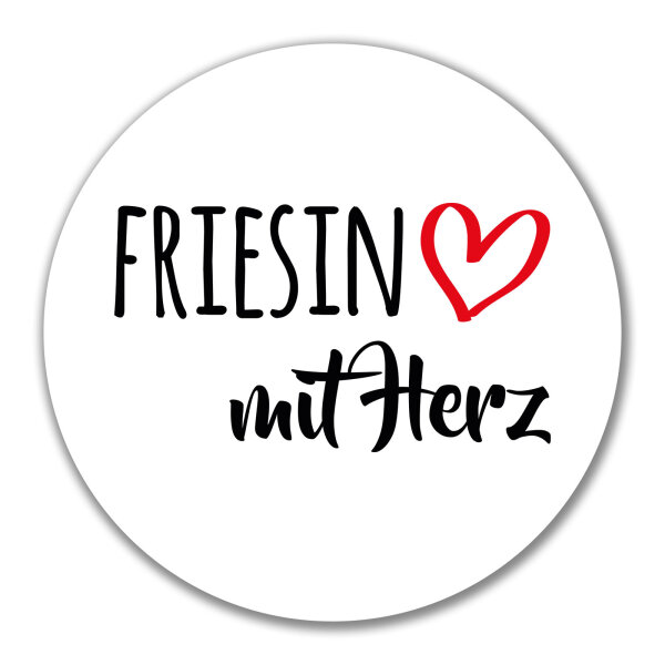Aufkleber Friesin mit Herz 10cm Sticker