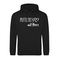 Unisex Hoodie Pottlerin mit Herz Größe S-3XL