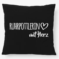Kissen Ruhrpottlerin mit Herz 40x40cm