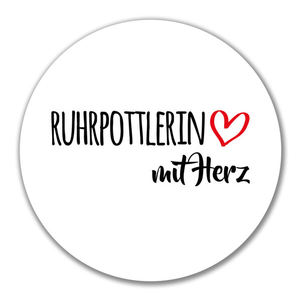 Aufkleber Ruhrpottlerin mit Herz 10cm Sticker