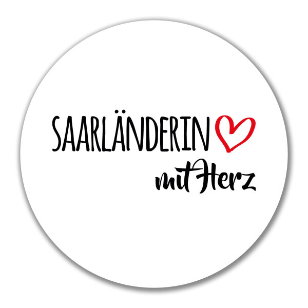 Aufkleber Saarländerin mit Herz 10cm Sticker