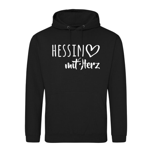 Unisex Hoodie Hessin mit Herz Größe S-3XL