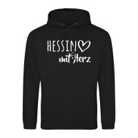 Unisex Hoodie Hessin mit Herz Größe S-3XL