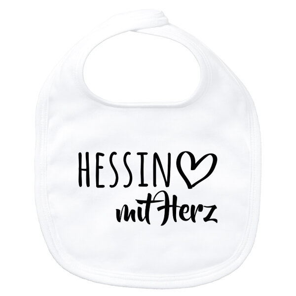 Baby Lätzchen Hessin mit Herz Klettverschluss