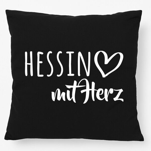 Kissen Hessin mit Herz 40x40cm