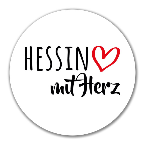 Aufkleber Hessin mit Herz 10cm Sticker