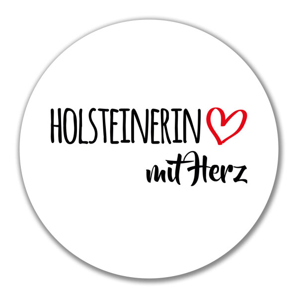 Aufkleber Holsteinerin mit Herz 10cm Sticker
