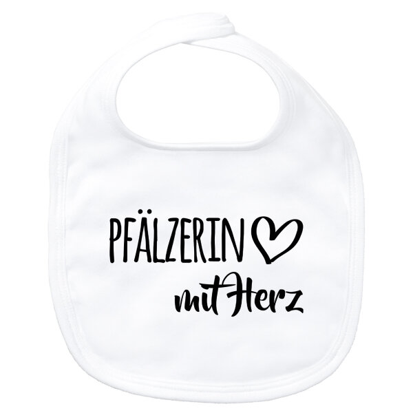 Baby Lätzchen Pfälzerin mit Herz Klettverschluss