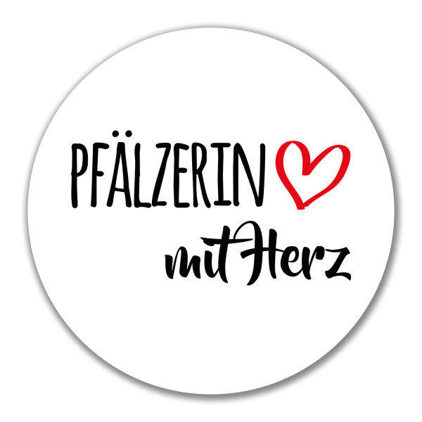Aufkleber Pfälzerin mit Herz 10cm Sticker