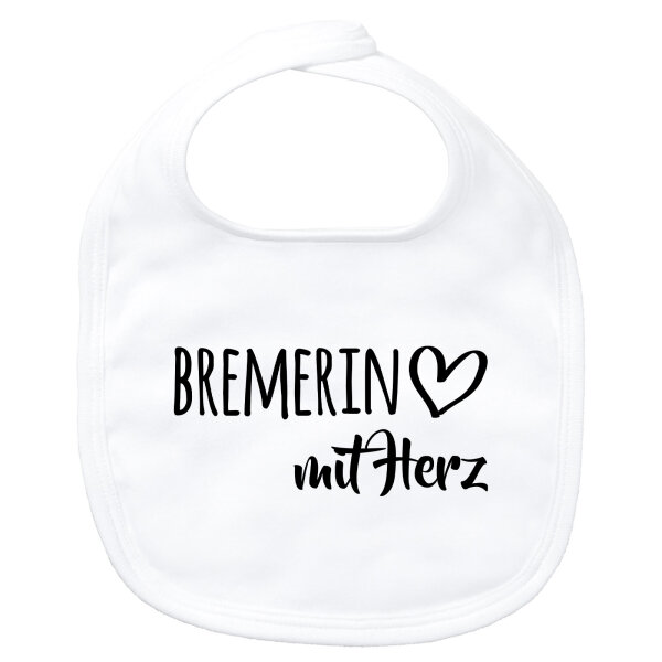 Baby Lätzchen Bremerin mit Herz Klettverschluss