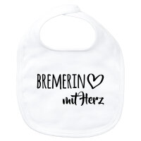 Baby Lätzchen Bremerin mit Herz Klettverschluss
