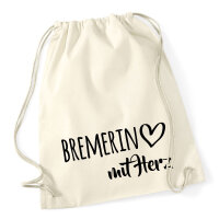 Turnbeutel Bremerin mit Herz 12 Liter
