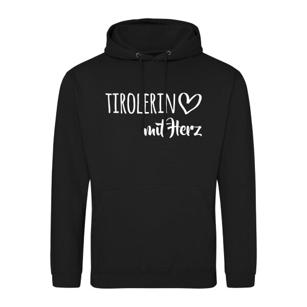 Unisex Hoodie Tirolerin mit Herz Größe S-3XL