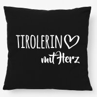 Kissen Tirolerin mit Herz 40x40cm