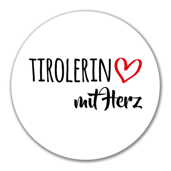 Aufkleber Tirolerin mit Herz 10cm Sticker