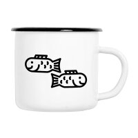 Emaille Tasse Fische Sternzeichen Symbol in...