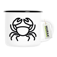 Emaille Tasse Krebs Sternzeichen Symbol 300ml Vintage...