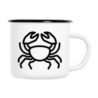 Emaille Tasse Krebs Sternzeichen Symbol in...