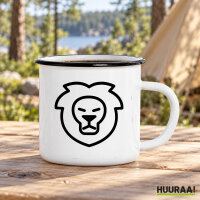 Emaille Tasse L&ouml;we Sternzeichen Symbol in...