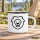 Emaille Tasse Löwe Sternzeichen Symbol in Weiß, 300 ml