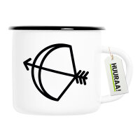 Emaille Tasse Schütze Sternzeichen Symbol 300ml...