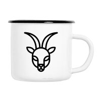Emaille Tasse Steinbock Sternzeichen Symbol in...