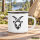 Emaille Tasse Steinbock Sternzeichen Symbol in Weiß, 300 ml