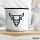 Emaille Tasse Stier Sternzeichen Symbol 300ml Vintage Emaille Becher