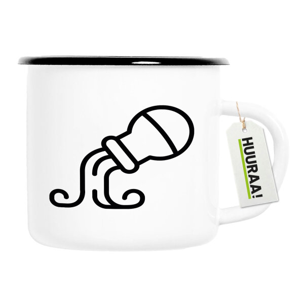 Emaille Tasse Wassermann Sternzeichen Symbol 300ml Vintage Emaille Becher