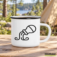 Emaille Tasse Wassermann Sternzeichen Symbol in...