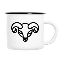Emaille Tasse Widder Sternzeichen Symbol in...