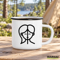 Emaille Tasse Zwillinge Sternzeichen Symbol in...