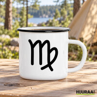 Emaille Tasse Jungfrau Sternzeichen Zeichen in...