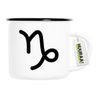 Emaille Tasse Steinbock Sternzeichen Zeichen 300ml...